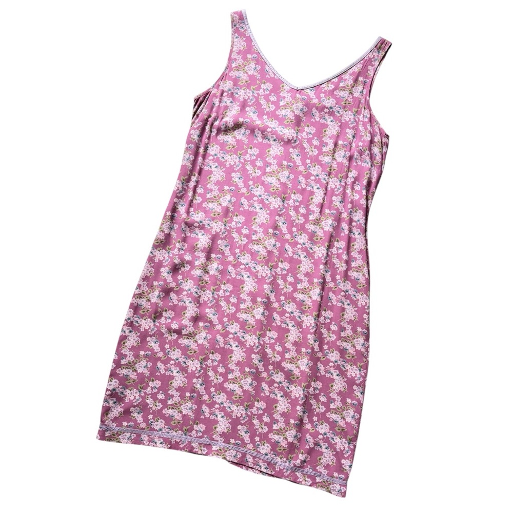 GAP Chemise Spring Dress with Floral Print Size M Pink Orchid